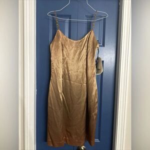 Vintage Jessica McClintock Bronze Gunne Sax Sheath‎ Dress Size 11/12 NWT